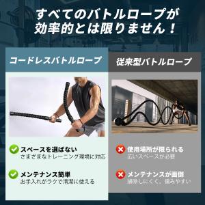 【2本セット】携帯型 コードレスバトルロープ ...の詳細画像2