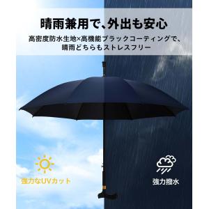 杖 ステッキとしてご使用になれるステッキ傘 手...の詳細画像5