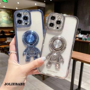 iphone12ケース リング付き スタンド機能 iphone12pro iphone13 13pro ケース クリアケース  かわいい 宇宙飛行士 iphone13promax iphone11 11pro iphoneX XS