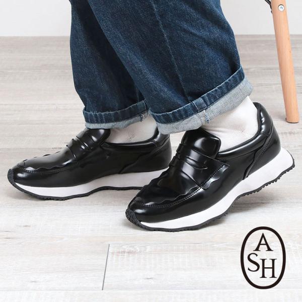 ASH アッシュ SCORPIO ローファースニーカー BLACK 150145 正規品