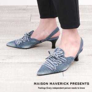 メゾンマヴェリックプレゼンツ サンダル デニム ポインテッドトゥ MAISON MAVERICK PRESENTS MS2443｜jolisac