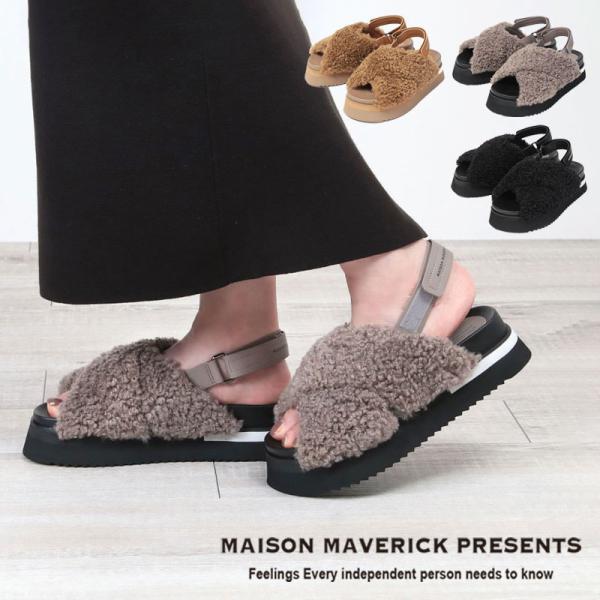 サンダル MAISON MAVERICK PRESENTS ボアサンダル メゾンマヴェリックプレゼン...