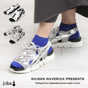 スポサン レディース メゾンマヴェリックプレゼンツ ロゴダッドスニーカー MAISON MAVERICK PRESENTS MS2553 新作 軽量 ヒール4cm
