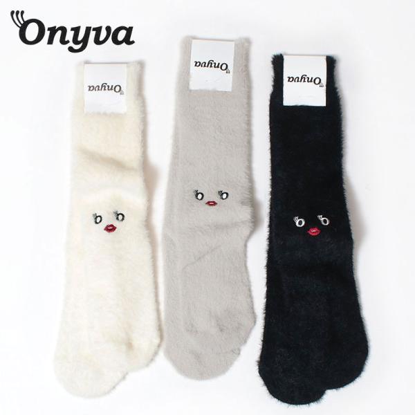 くつ下 ソックス ONYVA ふわふわソックス ふくらはぎ丈 オニヴァ ONV255051 日本製 ...