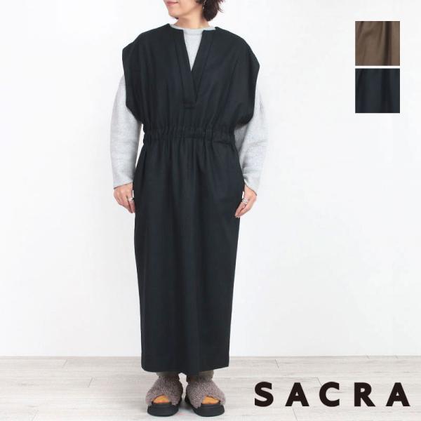 SACRA サクラ ワンピース HIGH COUNT MELTON 124608041