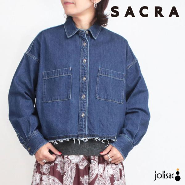 デニムシャツ SACRA サクラ AUTHENTICデニム クロップド丈 25FALL 125513...