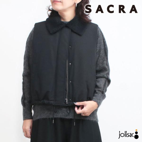 ベスト SACRA サクラ パディングハイカウントタッサーベスト 125605061 ブラック モー...
