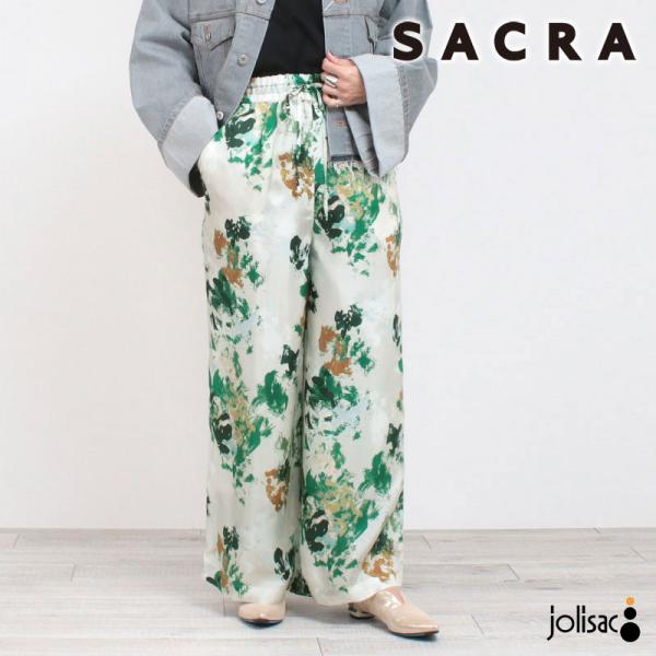 パンツ レディース SACRA サクラ BLURRED FLORA PANTS 126115112 ...