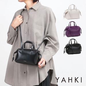 ヤーキ YAHKI ダブルフェイスレザーショルダーバッグ （BLACK