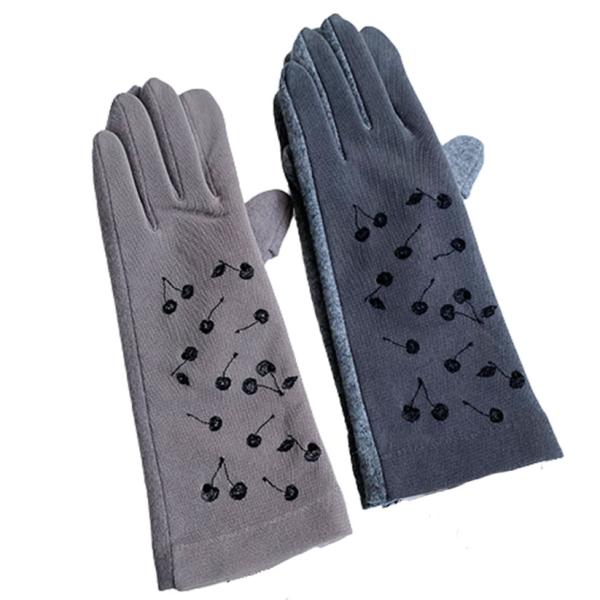 【送料無料メール便】ジルスチュアート レディース 手袋 異素材 チェリー 指先スリットタイプ スマホ...