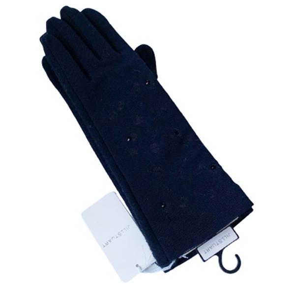 【送料無料メール便】ジルスチュアート レディース 手袋 ブラック 異素材 チェリー 指先スリットタイ...