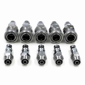 エアー カプラー 5組セット ウレタンホース用 10mm JomMart