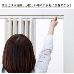 つっぱり アコーディオンドア 突っ張り式 木目...の詳細画像2