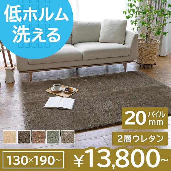 ラグ ラグマット 洗える 130 190 240 厚手 10mm 新EXマイクロ2層ウレタンラグ M...