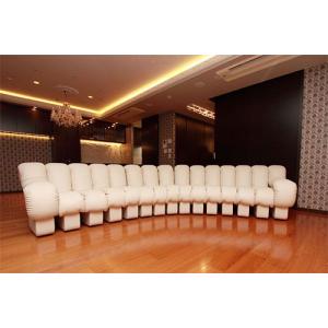 スネークソファー 本革15連セット（4人掛け用） アームユニット 2ピース+アームレスユニット 13ピース（本革張り／合皮張り）