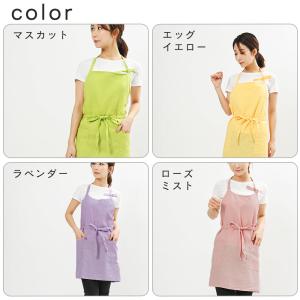 エプロン おしゃれ かわいい 保育士 麻100...の詳細画像5