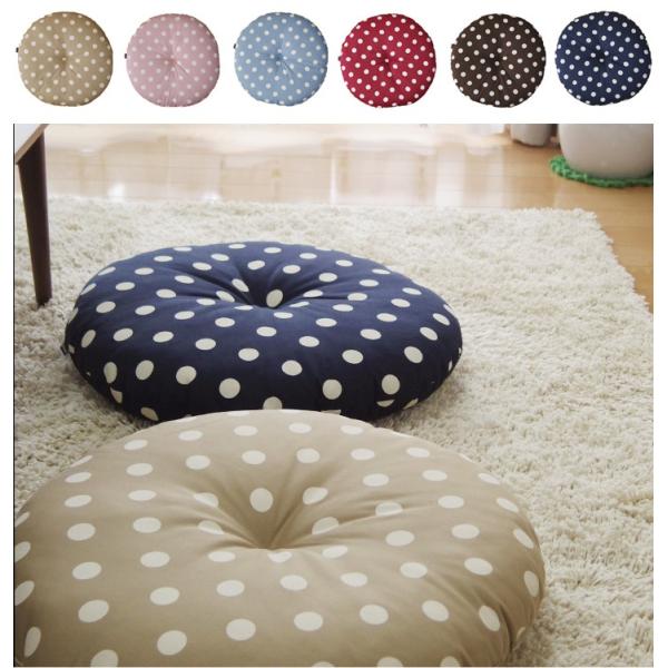 クッション 丸型 フロアクッション ラウンドクッション M みずたま 日本製 fabrizm 帝人ク...