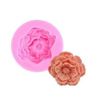 シリコンモールド - Delaman 3D花の形 金型 手作り 石鹸/レジン/チョコレート/ケーキ 型 抜き型 ピンク