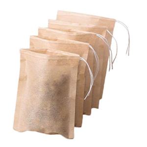 amleso フィルター濾紙 ティーバッグ お茶パック 調味料用袋 出汁用パック 天然 安全 高温耐性 約100枚 全5種 - ナチュラルカ