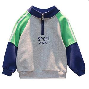 えみり 男の子 トップス パーカー ボーイズ トレーナー 子供服 アウター ハイネック 切り替え 厚手 裹起毛 カジュアル 保温 通学 (グ