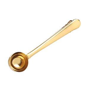 ステンレス鋼のコーヒー計量スプーン/バッグクリップ付きスクープ