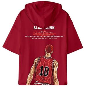COSCO スラムダンク tシャツ SLAM DUNK 大人用 フード付き ポケット付き さくらぎはなみち るかわかえで みついひさし 夏服