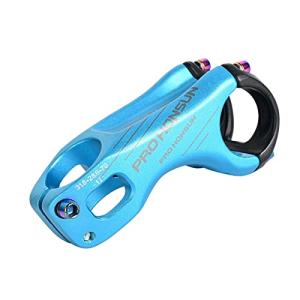 Bhuuno 合金バイクステム17度自転車アクセサリー部品ライザーショートステム31.8TBバイクバイクサギフト, ブルー70mm