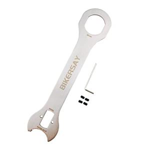 バイクレンチ  グヘッドアクスルハブダブルヘッド自転車スパナ 取り外し修理用インストールバテナンスアクスルレンチスパナ