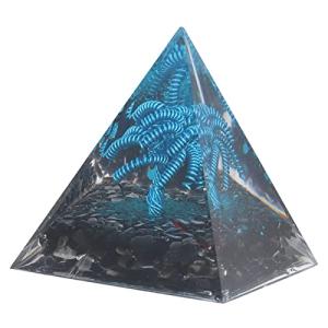 オルゴンピラミッド E-エネルギー保護 癒し-瞑想 富の幸運を引き付けるためのエネルギー発生器オルゴンピラミッド 保護クリスタルの装飾 オル