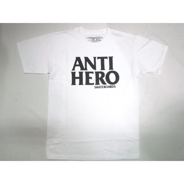 ANTI HERO アンタイヒーロー 定番 BLACK HERO ブラックヒーローロゴ Tシャツ 白...