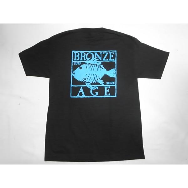 BRONZE AGE ブロンズエイジ 限定ネオンカラーシリーズ スクエア フィッシュ Tシャツ 黒x...