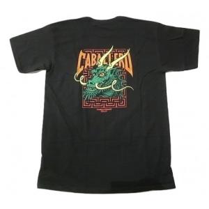 POWELL PERALTA パウエル CABALLERO STREET DRAGON 2 キャバレロ ストリートドラゴン 2 Tシャツ 黒 ブラックxグリーン｜jonnybeeameyoko