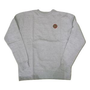 SANTACRUZ サンタクルーズ  DOT EMBROIDERY CREWNECK MIDWEIGHT SWEAT ドットロゴ刺繍 クルーネックスウェット 灰 ヘザーグレー