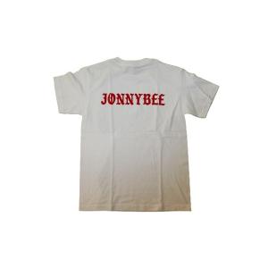 JONNY BEE　ジョニービー　21-2 OG2 オリジナル OLD ENGLISH オールドイングリッシュ バックプリント Tシャツ WHITE/RED 白x赤 ホワイト/レッド｜jonnybeeameyoko