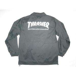 THRASHER スラッシャー MAG マガジンロゴ ナイロン コーチジャケット 黒 ブラック