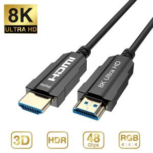 CableDeconn 光ファイバー HDMI 2.1 ケーブル 光デジタルケーブル UHD/HDR/ 8K@60Hz/4K@120Hz/HDCP2.2/高速48Gbpsをサポート 音声と映像を同時に出力 hdmi オプ