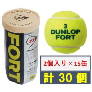 ダンロップ (2球入りボトル×15缶セット)硬式テニスボール DUNLOP FORT(ダンロップ フォート) 返品種別A｜joshin