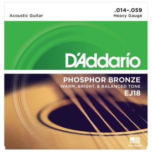 ダダリオ アコースティックギター弦(Heavy .014-.059) D'Addario PHOSPHOR BRONZE EJ18 返品種別A｜joshin