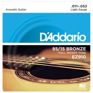 ダダリオ アコースティックギター弦(Light .011-.052) D'Addario 85/ 15 AMERICAN BRONZE EZ910 返品種別A｜joshin