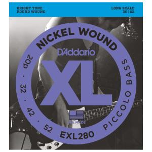 ダダリオ エレキベース弦(Piccolo) D&apos;Addario XL NICKEL EXL280 返...