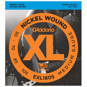 ダダリオ エレキベース弦(Short) D&apos;Addario XL NICKEL EXL160S 返品...
