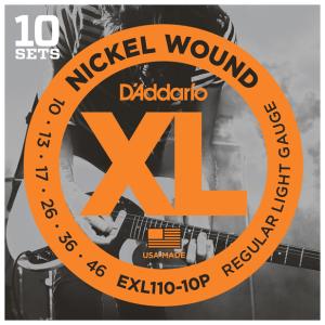 ダダリオ エレキギター弦 EXL110×10Pセット(Regular Light) D'Addario XL NICKEL EXL110-10P 返品種別A｜joshin