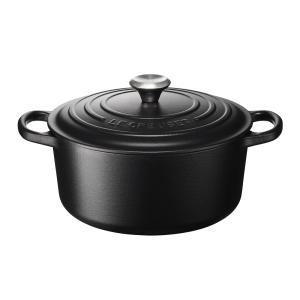 ル・クルーゼ (IH対応) シグニチャー ココット・ロンド 22cm (マットブラック) Le Creuset 21177220000430 返品種別A｜joshin