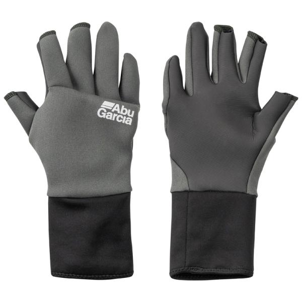 アブガルシア ロングカフスNPグローブ3フィンガー Mサイズ (グレー) ／お届け：1〜2週間／ 返...