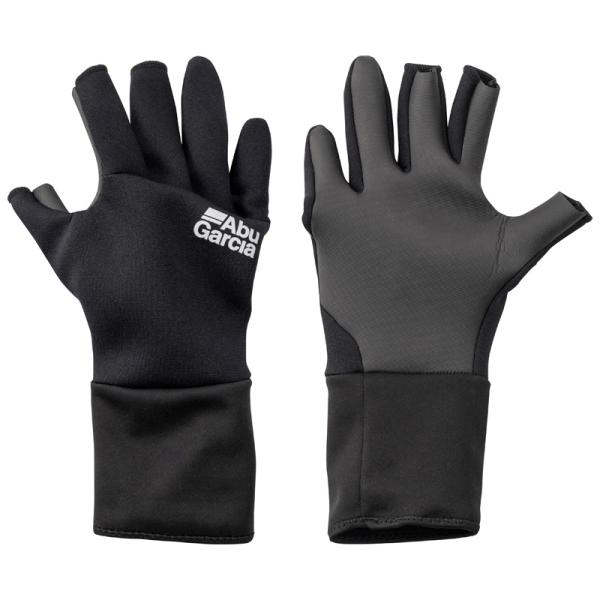 アブガルシア ロングカフスNPグローブ3フィンガー Mサイズ (ブラック) ／お届け：1〜2週間／ ...