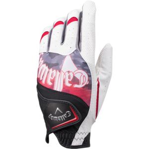 キャロウェイ メンズ ゴルフグローブ 左手用 Callaway グラフィック グローブ 21 JM CW-GRAP-LH-W/ B/ R-22