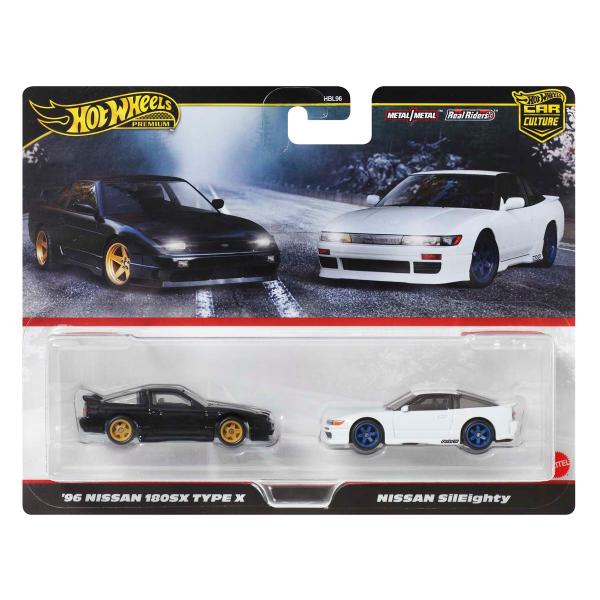 マテル ホットウィール プレミアム 2パック &apos;96 日産 180SX タイプX/ 日産 シルエイテ...