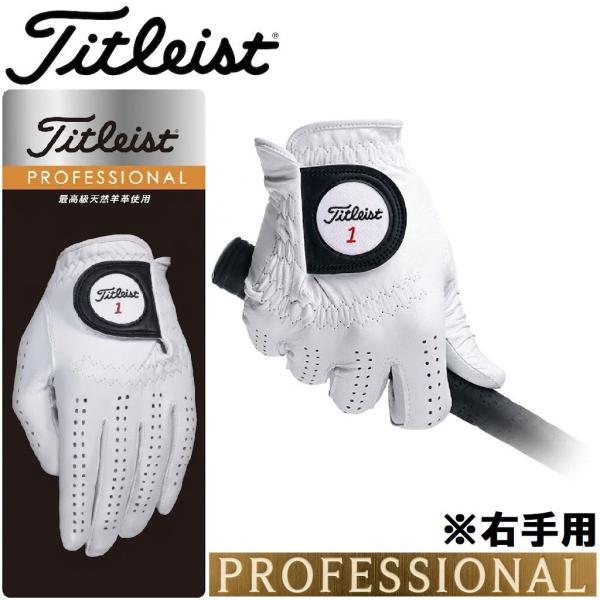 タイトリスト タイトリスト プロフェッショナル グローブ 右手用(ホワイト・22cm)  返品種別A