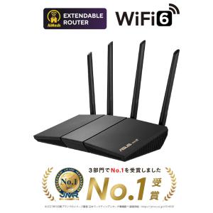 ASUS Wi-Fi 6(11ax) 無線LANルーター デュアルバンド(2402Mbps+574M...