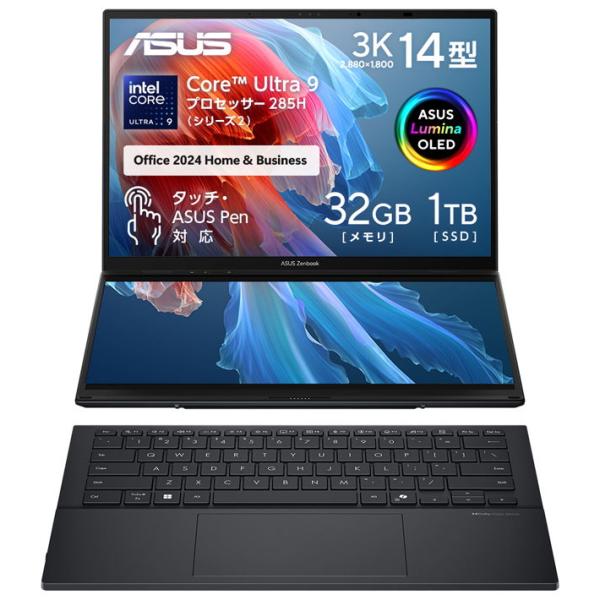ASUS｜エイスース 14.0型 デュアルディスプレイASUS Zenbook DUO UX8406...